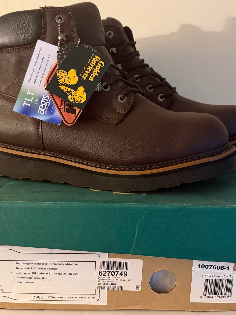 Golden Retriever 2901 6" Soft Toe Work Boot sz-16m